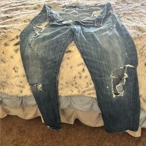 Abercrombie & Fitch Ripped Blue Denim Jeans